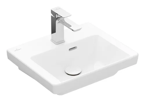 Villeroy & Boch Subway 3.0 Handwaschbecken - Elegantes Design mit CeramicPlus - Waschtische: Handwaschbecken in Weiß Alpin mit 1 Hahnloch und innovativer CeramicPlus-Beschichtung für einfache Reinigung und Pflege.
