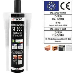 TECPO Injektionsmörtel SF 300 Verbundmörtel Montagemörtel 300ml