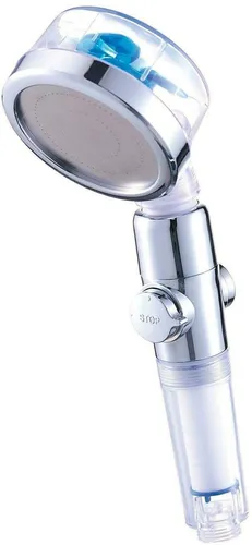 Aquadon EcoTornado Blau - Wassersparender Duschkopf mit Antikalk-Funktion - Handbrausen mit 360° rotierender Handbrause, die Wasserverbrauch senkt und Haut sowie Haare schützt dank innovativer Antikalk-Technologie.
