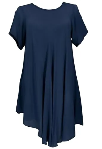 Guru-Shop Midikleid Luftiges Boho Minikleid in Nachtblau von Guru-Shop