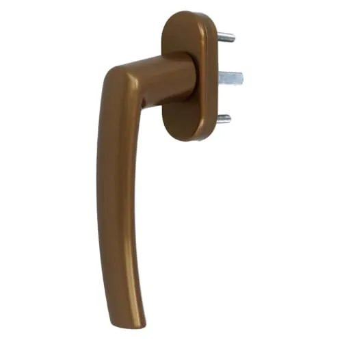 Aluminium Fenstergriff Nevada, Farbe:Gold F4, Stiftlänge:35mm