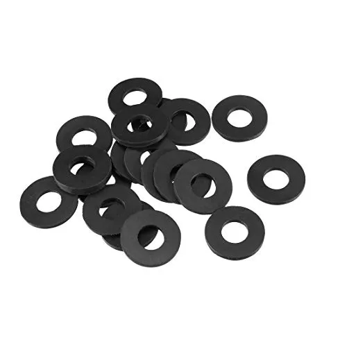sourcing map 20 Stück Gummi Unterlegscheiben 18 mm Außendurchm. 8 mm Innendurchm. 1.5 mm Dicke für Wasserschlauch Wasserhahn