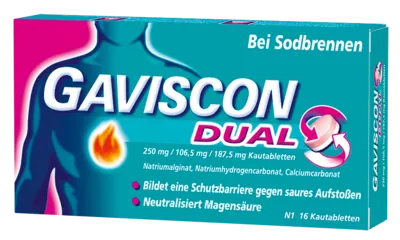 Gaviscon Dual Kautabletten 16 St von Reckitt Benckiser Deutschland GmbH