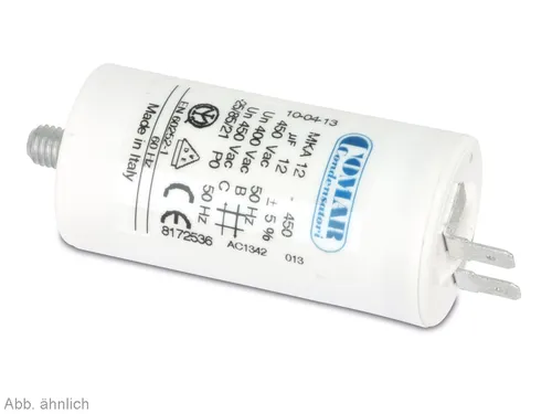 Produktbild COMAR Motorkondensator FS (Flachstecker), 16 µF, 450 V, 6,3 mm