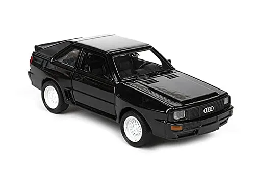 ECO Audi Sport Quattro 11,5cm Modellauto Rückzug Metall Modell Auto Spielzeugauto Knder Geschenk Fahrzeug 41 (Schwarz)