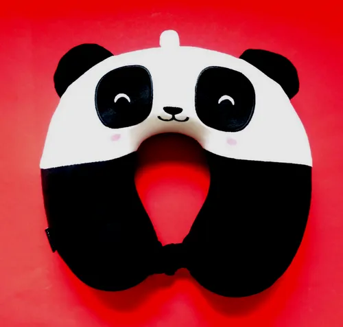 I-TOTAL® Reisekissen - Nackenstützkissen (PANDASTIC) - Kissen für Reisen, ergonomisches Design für optimalen Nackensupport und eine Auswahl lustiger Designs wie Panda und Einhorn, ideal für Komfort unterwegs.