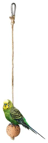 Korkkugel als Schaukel für Vögel & Nager | Kugel aus Naturkork | Ø 4 cm