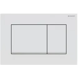 Geberit Sigma 30 Betätigungsplatte 115883JT1 - Sanitärinstallation mit einfacher Reinigung dank easy to clean Beschichtung, elegantes Design in weiss matt und hochglanz verchromter Griffleiste.