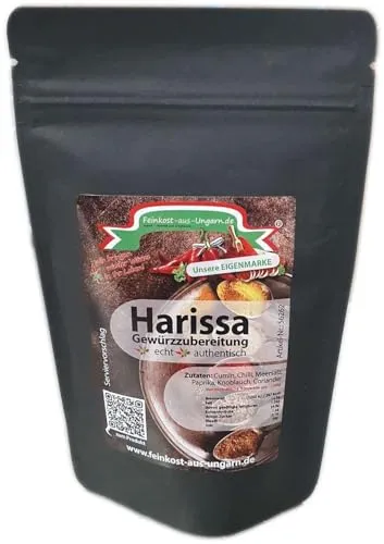 Eigenmarke Harissa Gewürzzubereitung, 100g, Wiederverschließbarer Alu-Beutel mit Zip-Lock