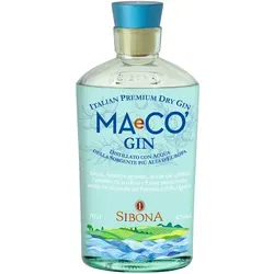 Sibona MAeCO Italian Premium Dry Gin - Premium Gin aus Italien mit einzigartigen Botanicals aus Piemont und Ligurien, vereint frische Zitrus- und sanfte Blütennoten für ein elegantes Geschmackserlebnis.