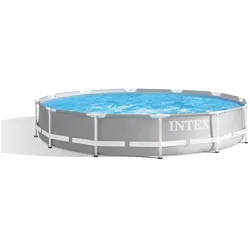 INTEX Prism Frame Pool 366x76 – Rundpool für die ganze Familie - Swimmingpools mit 6503 Litern Fassungsvermögen, ideal für den Sommer und schnelles Aufbauen dank Quick-Up-System.
