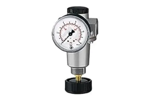 Druckregler »Standard« mit Manometer - Druckluftzubehör, vordruckunabhängiger Membrandruckregler mit Sekundärentlüftung, ideal für präzise Druckregelung im Bereich von 0,1 - 3 bar.