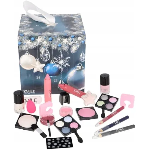 ZMILE COSMETICS Kosmetik-Adventskalender Cube Blue Magic (24-tlg) - Kosmetik-Adventskalender mit 24 hochwertigen Beauty-Produkten, vegan und ideal als Geschenk für die Adventszeit. Entdecke Lidschatten, Lipgloss und mehr für strahlende Looks!