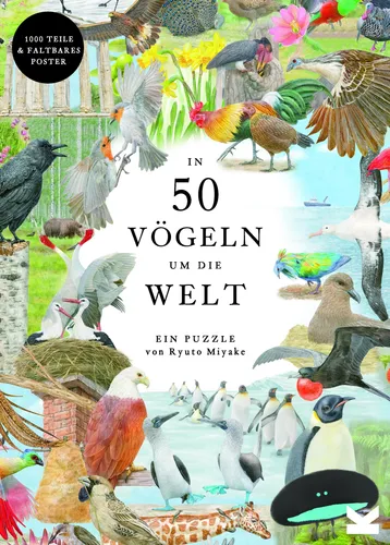 Laurence King Verlag - In 50 Vögeln um die Welt, 1000 Teile - Puzzle mit 1000 Teilen, kombiniert Puzzlespaß mit Wissen über Vögel und ihre kulturelle Bedeutung, inklusive einem doppelseitigen A2-Poster.