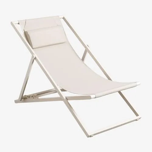 SKLUM Jensy Klapphängematte mit Stahlkissen in beige von SKLUM