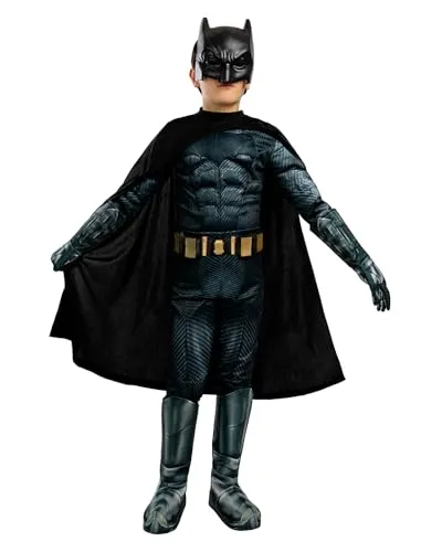 Funidelia | Batman Kostüm deluxe - Gerechtigkeitsliga 100% OFFIZIELLE für Jungen Größe 3-4 Jahre The Dark Knight (Der dunkle Ritter), Superhelden, DC Comics, Fledermausmann - Farben: Bunt