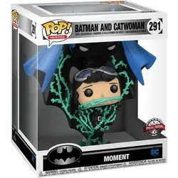 Funko Pop! DC Batman and Catwoman Comic Moment 291 Exclusive - Chibi Figuren, stylisches Sammlerstück mit Batman und Catwoman im Comic Moment, 9,5 cm hoch und exklusiv von Funko.
