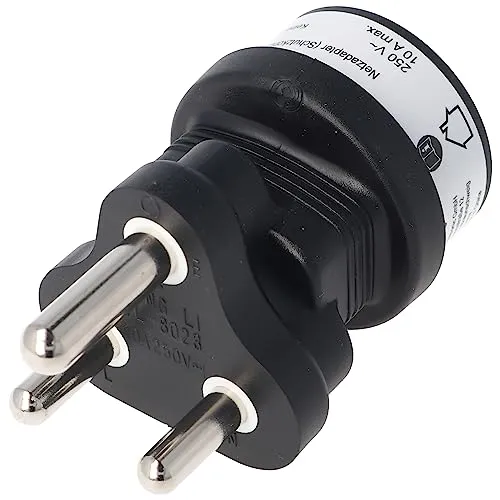 Reisestecker für den Südafrika Stecker, Schutzkontaktbuchse, auch passend für Namibia