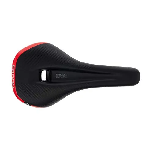 Ergon Herren SM Pro Fahrradsattel - Black/Red, M/L - Fahrradsättel mit orthopädischer Komfortpolsterung und OrthoCell Pads für maximalen Fahrkomfort auf langen Touren.
