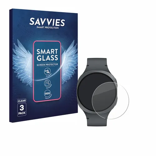 Produktbild 3x Savvies Schutzglas für Samsung Galaxy Watch 8 (40 mm) Panzer Folie Glas klar