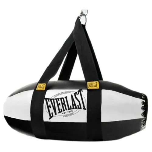 Everlast Unsiex Erwachsene Sport Boxen Punching Ball 1910 Torpedo Bag, Schwarz/Weiß, 70 LBS