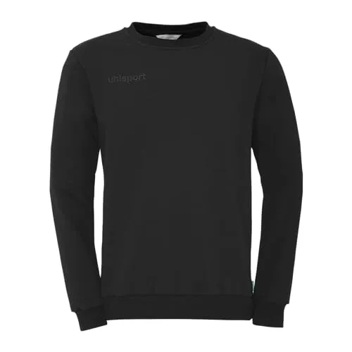 uhlsport Langarm Sweatshirt Unisex - Herren-Sweatshirt aus 62% recyceltem Polyester und 38% Bio-Baumwolle, ideal für umweltbewusste Sportler. Elastischer Rippbund und Rundhalsausschnitt für optimalen Tragekomfort.