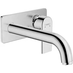 hansgrohe Vernis Shape Fertigmontageset 71578000 - Armaturen, elegante Wandmontage mit 20,5 cm Auslauf und EcoSmart-Technologie für effizienten Wasserverbrauch.