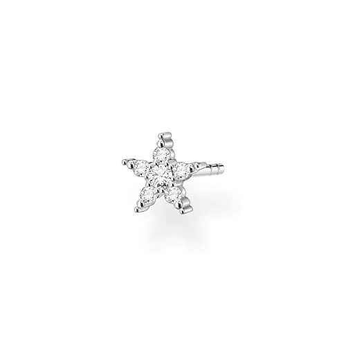 Thomas Sabo Damen Einzel Ohrstecker Stern silber, 925 Sterlingsilber