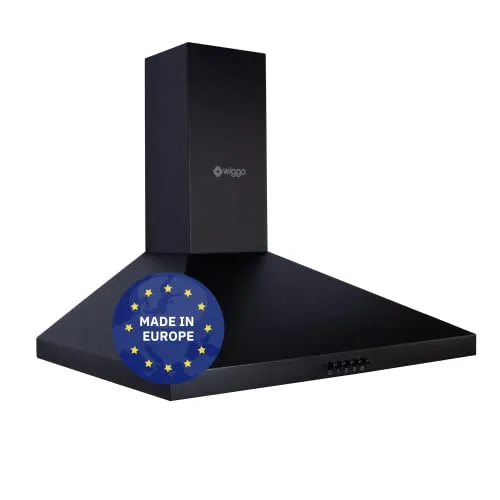 Wiggo Dunstabzugshaube 60cm – Wandhaube mit 300m³/h und LED-Beleuchtung