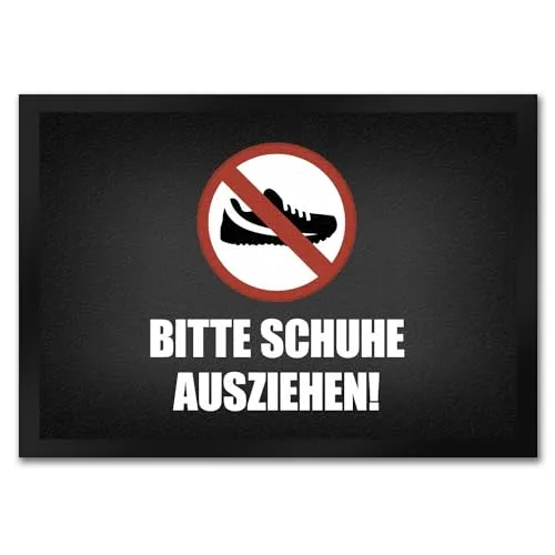 trendaffe - Bitte Schuhe ausziehen Fußmatte Schuh Ordnung Regel Sauberkeit Besuch Wohnung