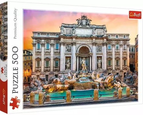 Trefl Puzzle Trevi-Brunnen Rom - 500 Teile Premium Quality, hochfarbig und ideal für entspannende Stunden für Erwachsene und Kinder ab 10 Jahren