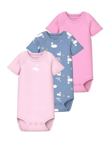 NAME IT Damen Nbfbody 3P Ss Swan Noos, Endless Sky, Numeric_80