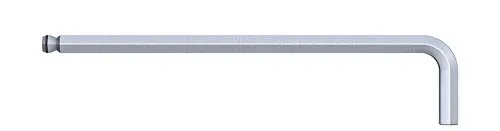 Wiha Stiftschlüssel Sechskant-Kugelkopf, schwenkbar für schwer zugängliche Bereiche, Klemmringfunktion MagicRing® für das Halten von Schrauben ohne Magnet mattverchromt (20553) 10 x 231 mm, 50 mm