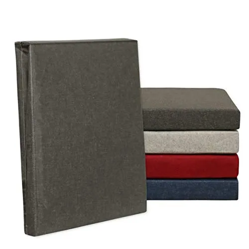 TRAUMSCHLAF kuschelig weiches Melange Biber Spannbetttuch Made in Germany mit Rundumgummi - Verschiedene Größen, Farben 140x200 cm, anthrazit