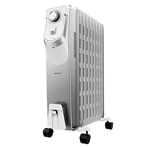 Cecotec Öl-Radiator ReadyWarm 9000 Space 360º - Effizienter Elektroheizkörper mit 2000 W, 360º Wärmeverteilung und doppeltem Sicherheitssystem, ideal für Räume bis 22 m².