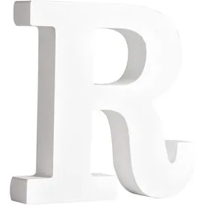 Rayher Schriftzug 62669000, aus Holz, Aufsteller, R, 3D-Buchstabe, 11 x 11 cm