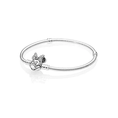 PANDORA Disney Pavé Minnie Maus-Kugelverschluss Armband in silber von Pandora