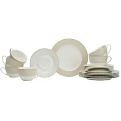 Ritzenhoff & Breker Kaffeeservice 18-teilig GEO - Elegantes 18-teiliges Kaffeeservice aus hochwertigem Porzellan mit zierlichem geometrischen Design, spülmaschinengeeignet – ideal für stilvolle Kaffeetafeln.