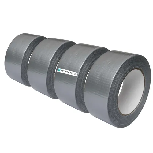4x Gewebeklebeband silbergrau - Panzertape 48 mm x 50 m - Klebeprodukte: Stark klebendes, hochflexibles und wasserundurchlässiges Gewebeklebeband für vielseitige Anwendungen im Innen- und Außenbereich. Ideal zum Reparieren, Abdichten und Befestigen.