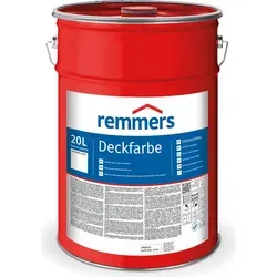 Remmers Deckfarbe weiß (RAL 9016) - 20 Liter Wetterschutzfarbe - Premium Wetterschutzfarbe für innen und außen, hochdeckend und wetterfest. Ideal für Holz, Zink und mineralische Untergründe, bietet exzellenten UV-Schutz und hohe Elastizität.