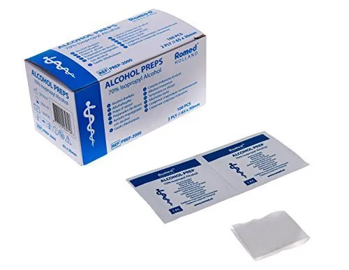 Romed Alkoholtupfer Alkoholpads, 100 Stück, PREP-2000