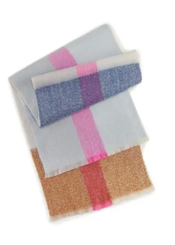 Codello Modeschal mit Karo-Muster - Modeschals: Flauschiger XL-Schal aus recyceltem Polyester mit coolem Karo-Muster, ideal für den Winter und umweltfreundlich.