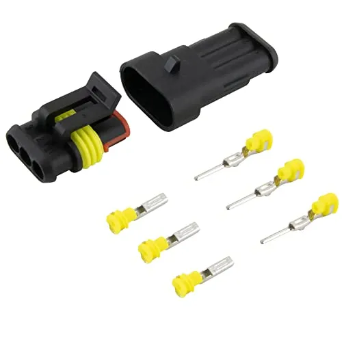 KFZ Kabel Steckverbinder 3-polig/Schnellverbinder; IP67 wasserdicht; für Auto Motorrad Boot 10 x