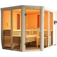 Karibu Infrarot Kombisauna Lene plus mit 9kW Ofen von Karibu