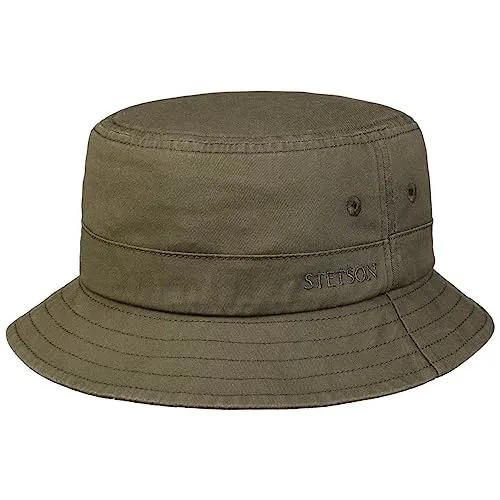 Stetson Organic Cotton Hut mit UV-Schutz - Knitterfreier Sommerhut für Damen und Herren - Nachhaltiger Sommerhut aus 100% Bio-Baumwolle, luftdurchlässig und reißfest. Ideal für den Alltag und schützt vor UV-Strahlen. Praktisch knautschbar für unterwegs.