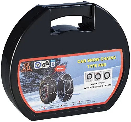 Lescars Anti-Rutsch Schneekette: Schneeketten Größe XL für Reifen 235/55 R16 u.v.m., inkl. Transportbox (Snow Tire chains, Auto Zubehör, Schnee)