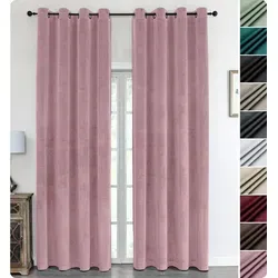 Beautex Verdunkelungsvorhang Samt Ösen Gardine Velvet - Gardinen in rosa, blickdicht und abdunkelnd, ideal für eine gemütliche Atmosphäre im Raum. Maße: 300 cm x 245 cm, aus hochwertigem Samt für edlen Look.