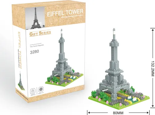 Eiffelturm Paris Wahrzeichen Modell LNO Micro-Bricks Bausteine