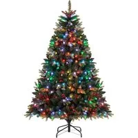 Costway Weihnachtsbaum mit Beleuchtung und Fernbedienung 180 cm