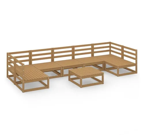 vidaXL 8-tlg. Garten-Lounge-Set aus massivem Kiefernholz